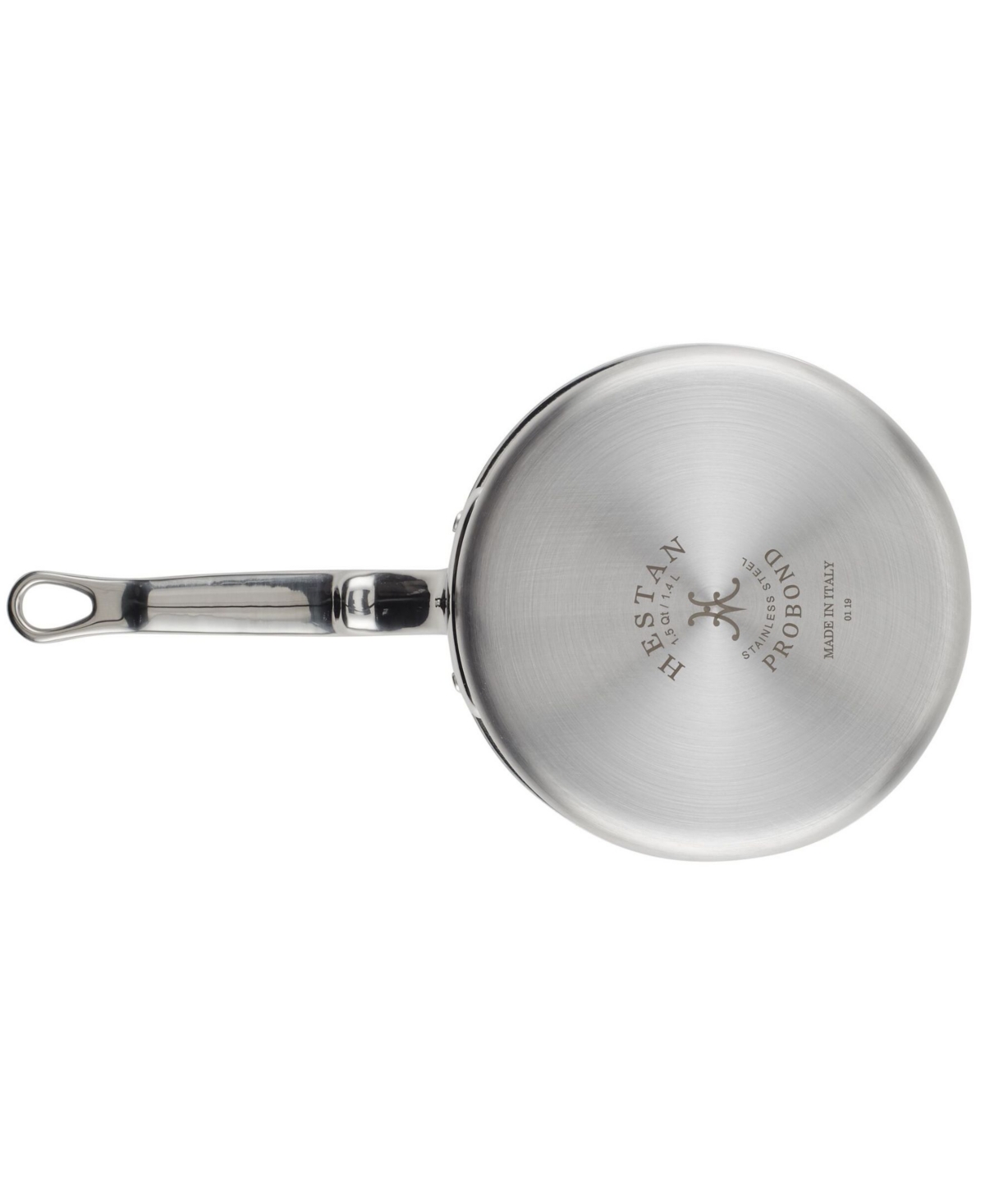 Shop Hestan Probond Clad Stainless Steel 1.5-quart Covered Saucepan In Silver