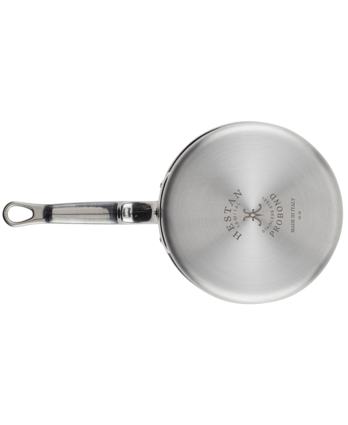 Hestan Probond Clad Stainless Steel 1.5-quart Covered Saucepan In Silver