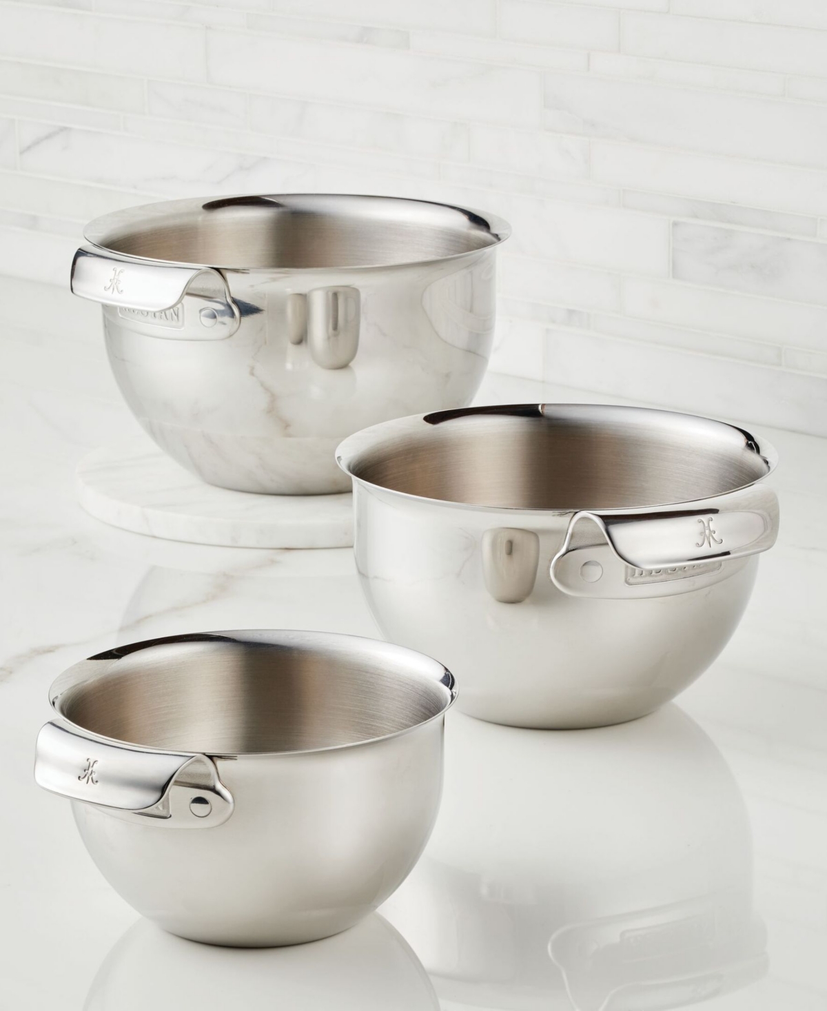 Hestan Provisions Stainless Steel 3-piece Mixing Bowl Set In Stainless Steel