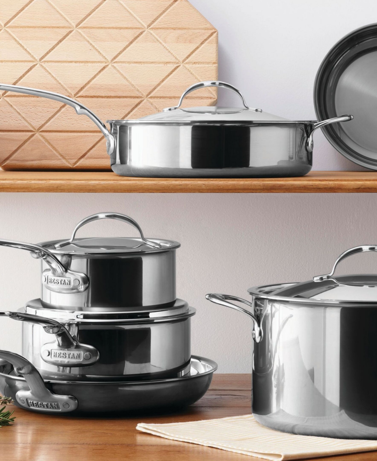 Shop Hestan Nanobond Titanium Stainless Steel 10-piece Cookware Set