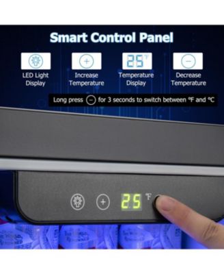 Compact Refrigerator with Adjustable Thermostat and Stainless Steel Door