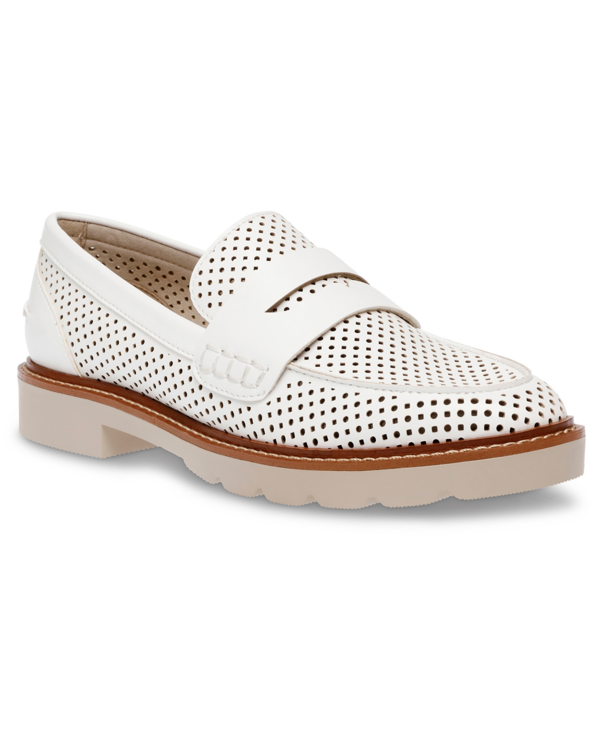 Women's Elia Perf Loafers - White Perforated