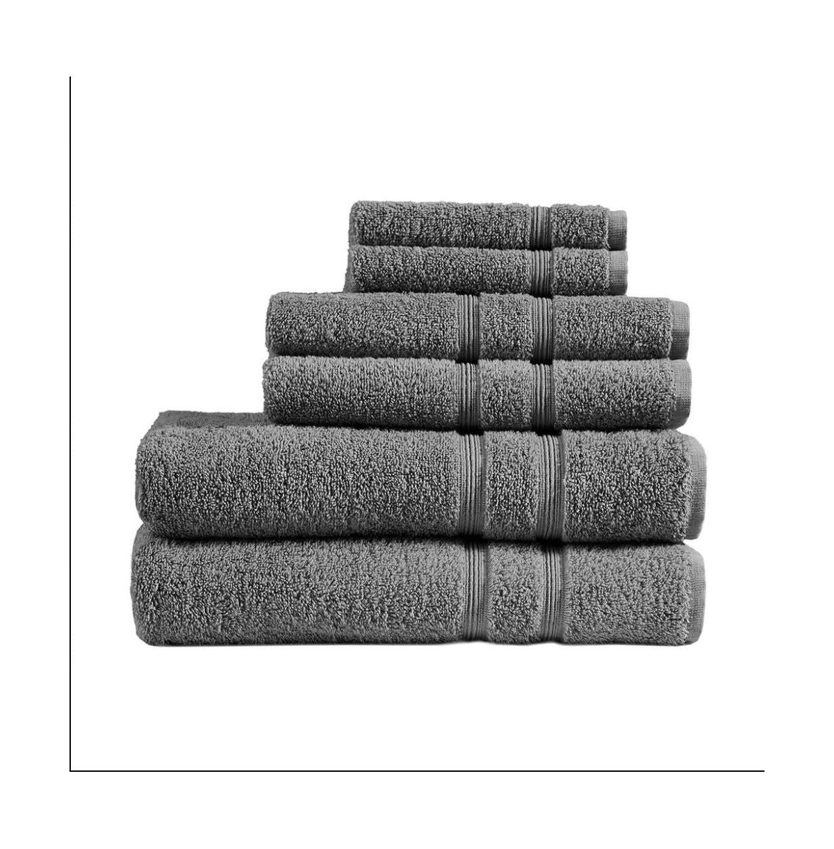 Home Outfitters 100% Turkish Cotton 6pcs Set , Absorbent, Bathroom Spa Towel, Casual