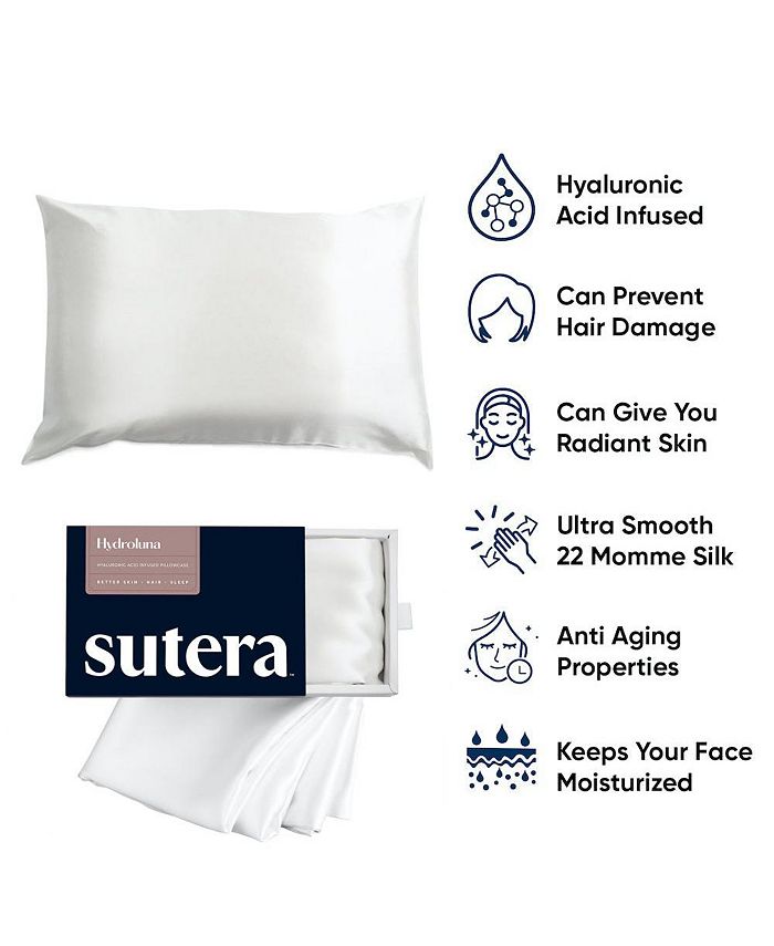 Sutera Hydro Luna Premium Silk & Hyaluronic Acid Pillowcase Macy's