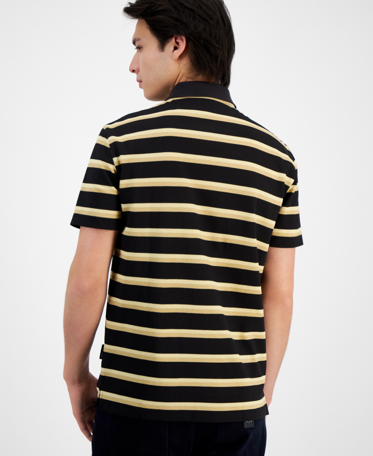 A|X Armani Exchange Men's Stripe Polo Shirt, Created for Macy's