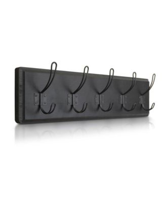 Rustic Coat Rack With Hooks -Wall Mount Coat Rack - Solid Pine Wood Entryway Hanger - Farmhouse Coat Rack For Kitchen, Bedroom