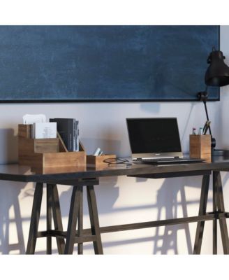 3 Piece Desk Organizer Set- Rustic Mail Organizer For Desktop - Great For Rustic Or Industrial Decor! Makeup Organizer For Vanity