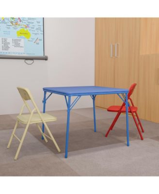 Kids 3 Piece Folding Table And Chair Set - Kids Activity Table Set