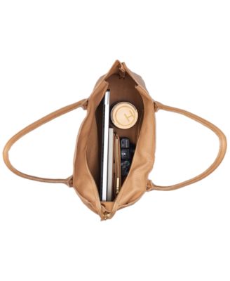 Oliver Medium Leather Zip Top Tote