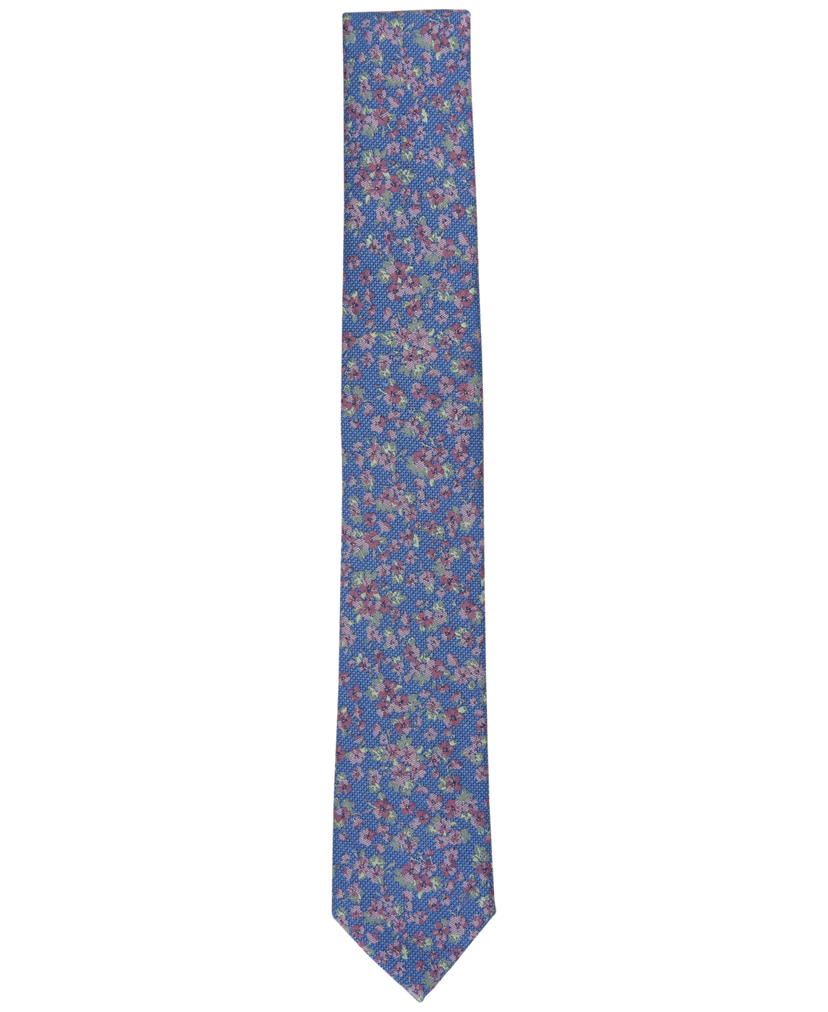 Shop Bar Iii Men's Edgar Floral Tie, Created For Macy's In Navy