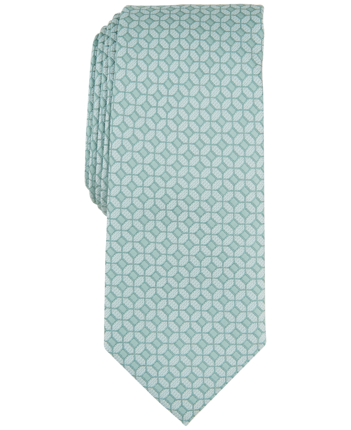 Men's Garner Geo-Pattern Tie, Created for Macy's - Mint