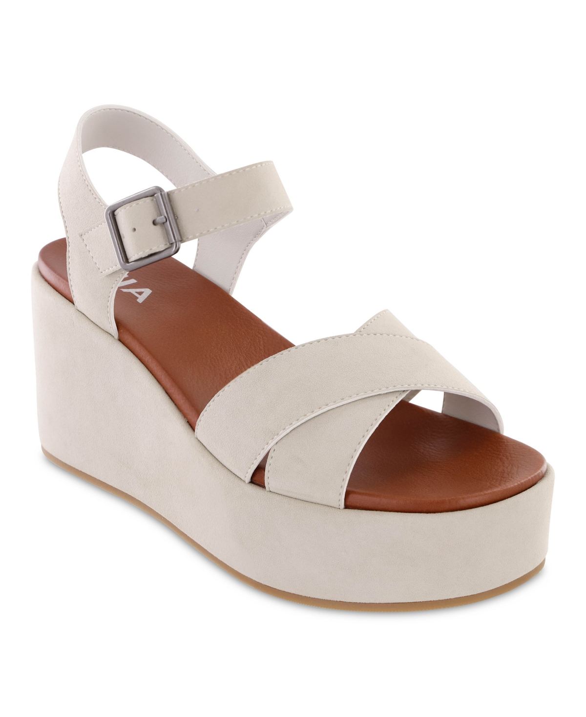 Shop Mia Women's Renay Platform Wedge Sandals In Off White