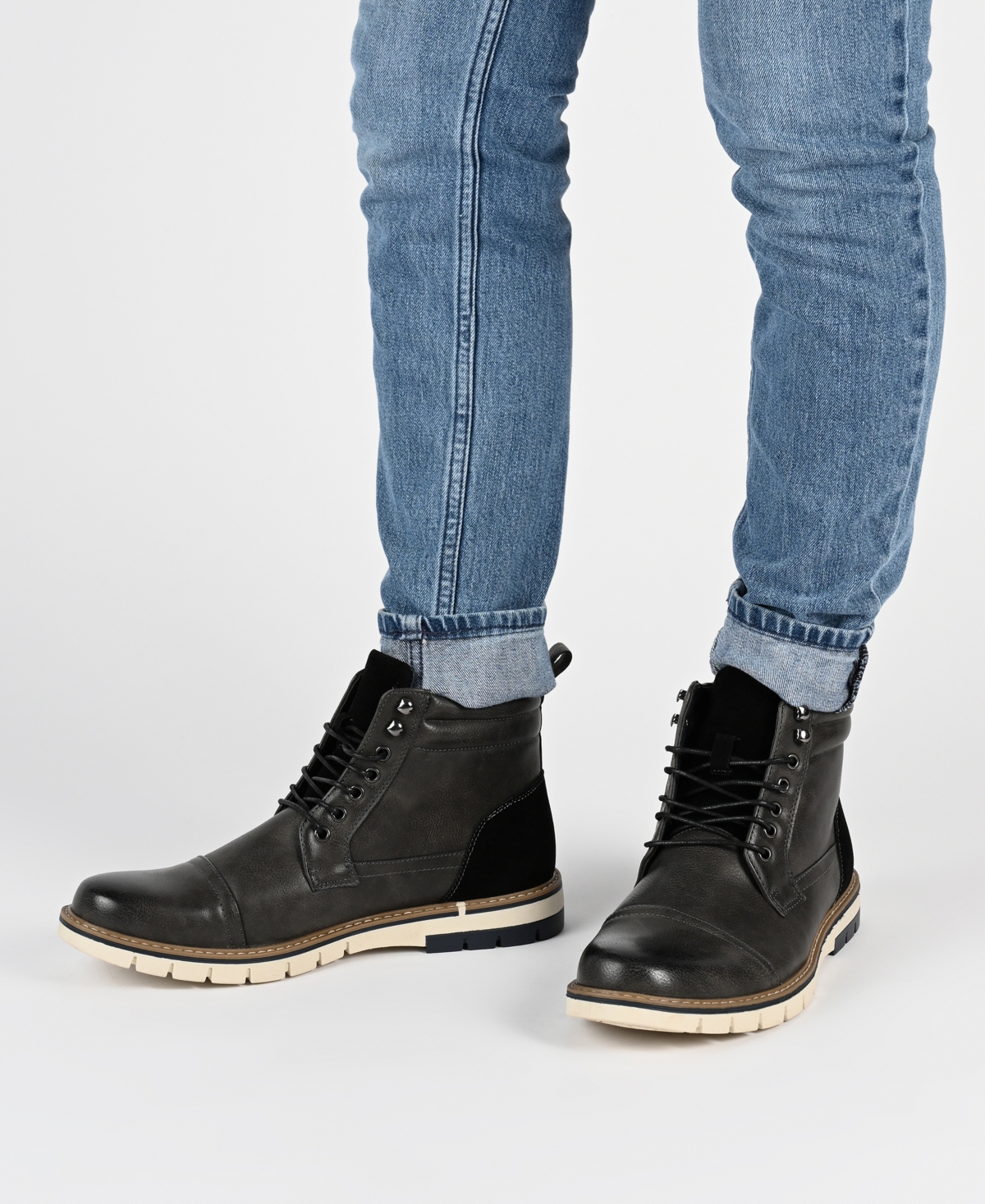 Vance Co. Men's Lucien Cap Toe Ankle Boots