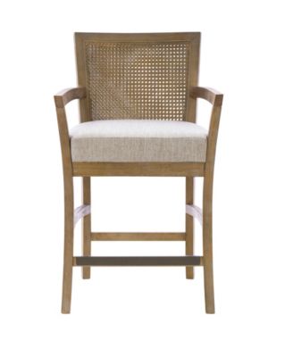 Diedra 23" Solid Wood Cane Back Counter Stool