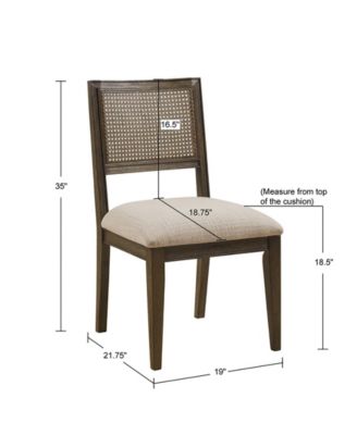 Kelly 19" 2-Pc. Fabric Upholstered Armless Dining Chair