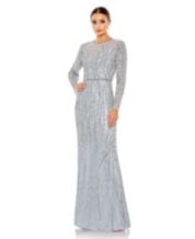 Macys long online sleeve evening gowns
