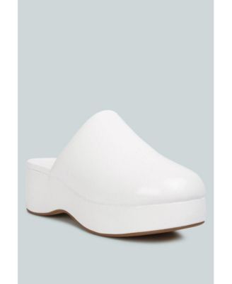 Womens Olori Solid Platform Slip On Mules