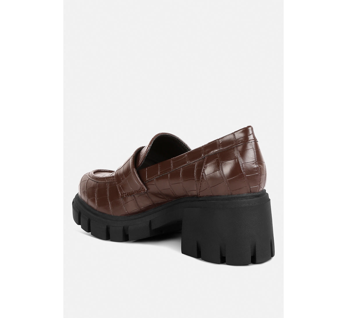 Women Benz chunky block heel loafers