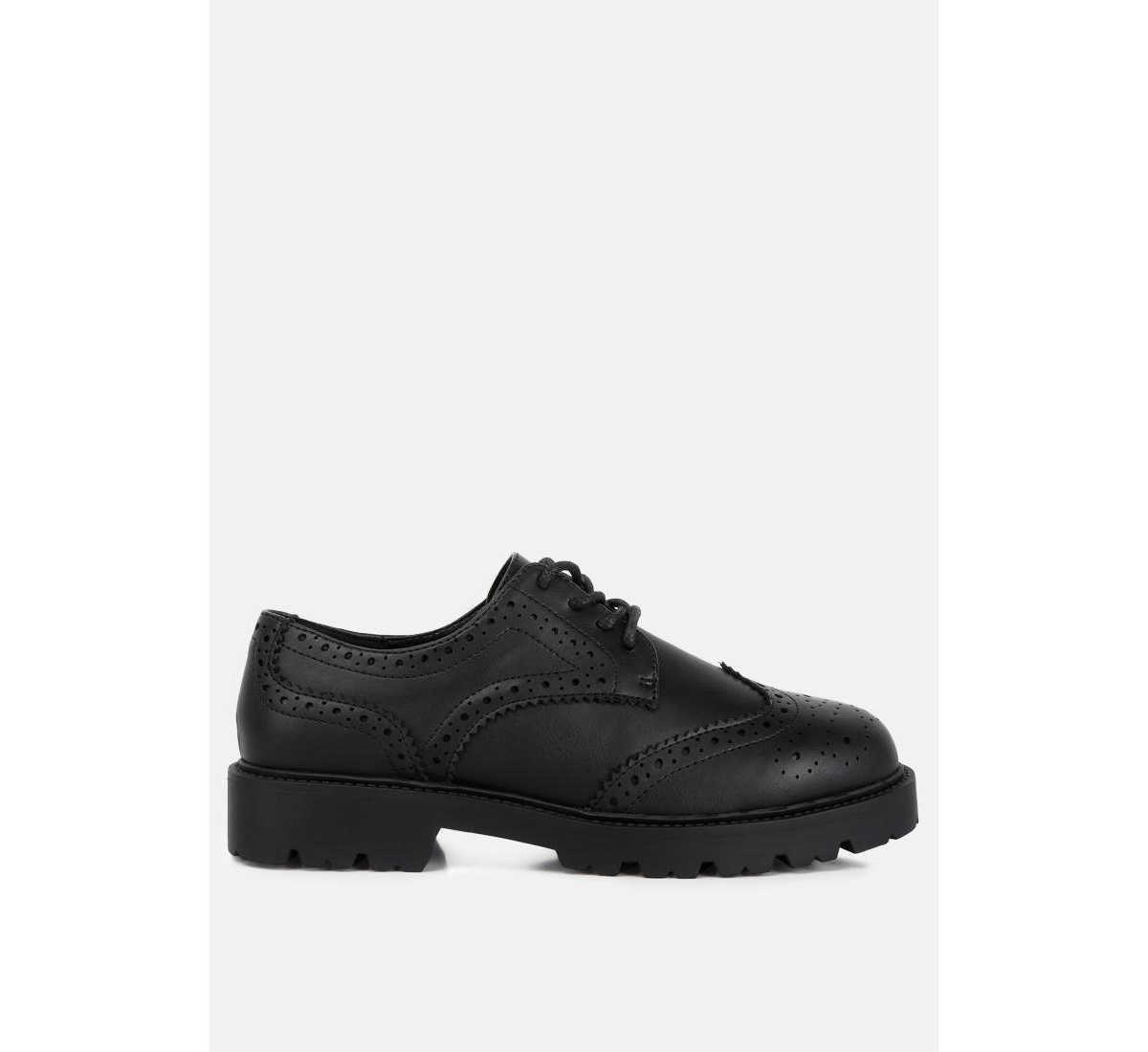 milou lug sole derby shoes - Black