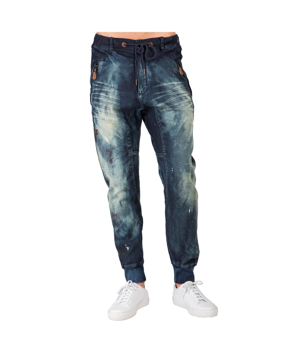Men's Premium Knit Denim Jogger jeans - Blue striker