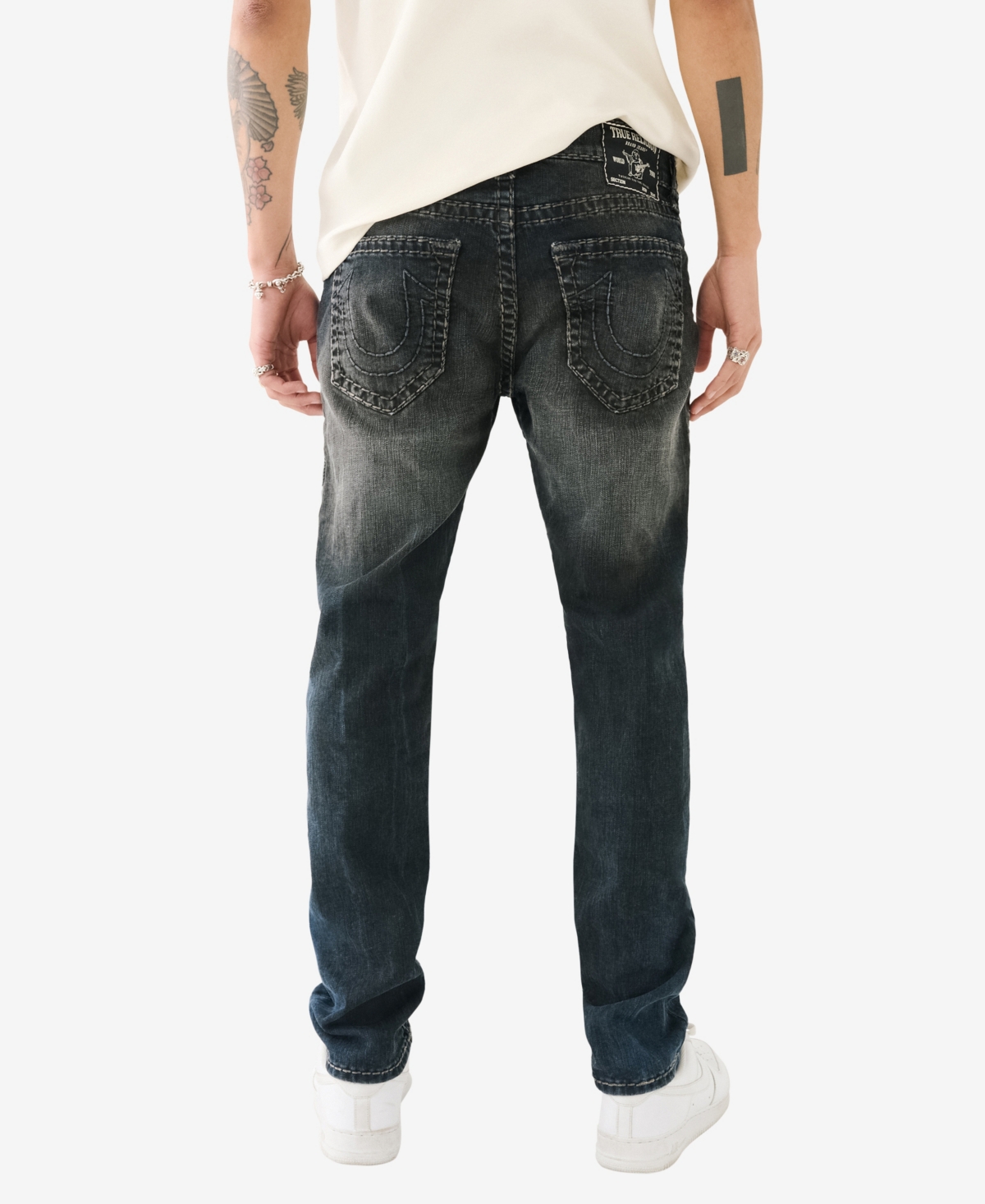 Shop True Religion Men's Rocco Super T Skinny Jeans In Gothenburg Dark Wash