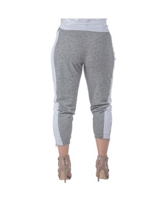 Women's Plus Size French Terry Contrast Side Panel Jogger Pants