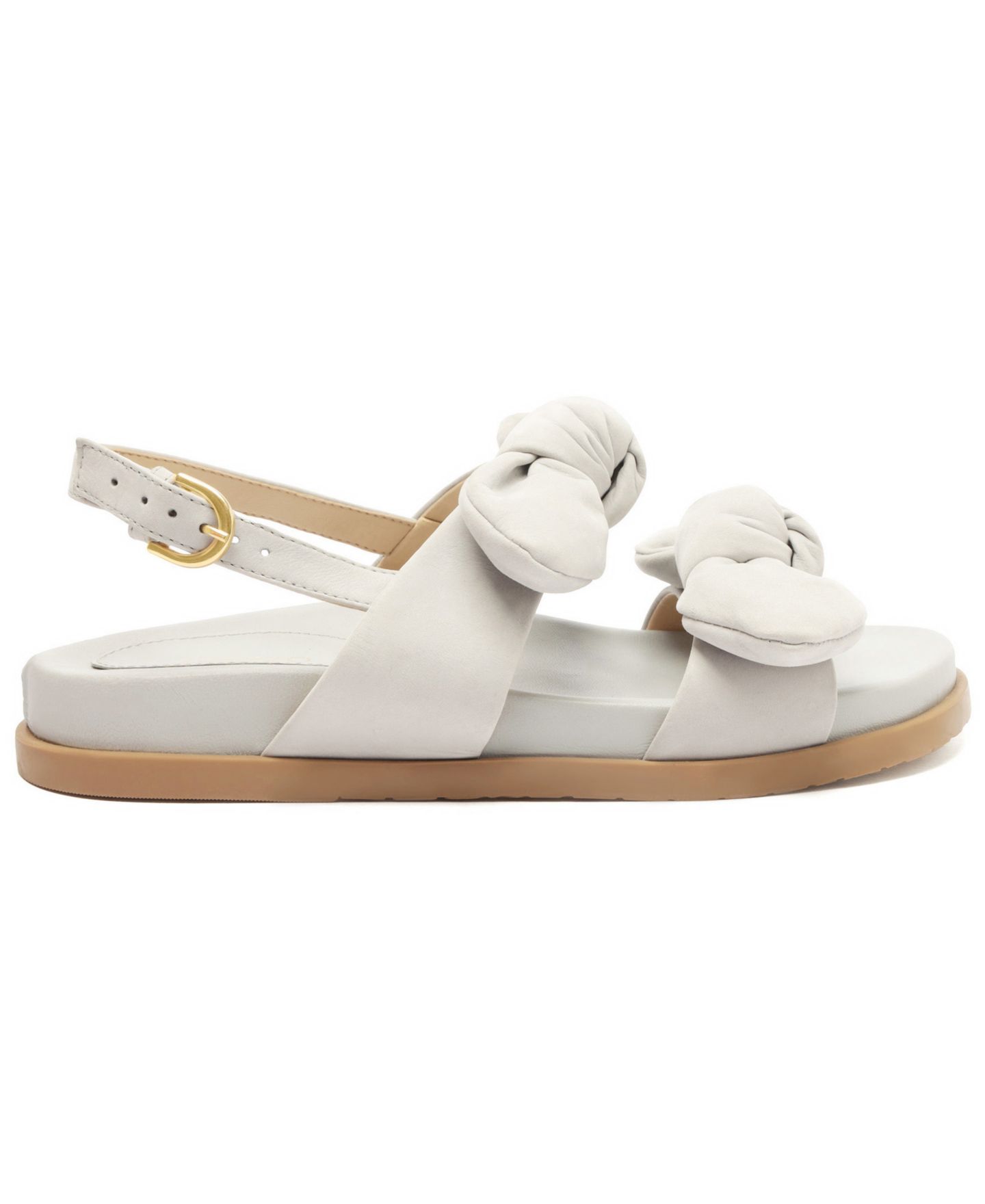 Женские сандалии Arezzo Melody Bow Footbed, цвет: Синий кожаный — фото 2