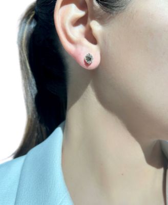 Chocolate Diamond & Nude Diamond Halo Stud Earrings (3/4 ct. t.w.) in 14k Gold (Also Available in White Gold or Rose Gold)