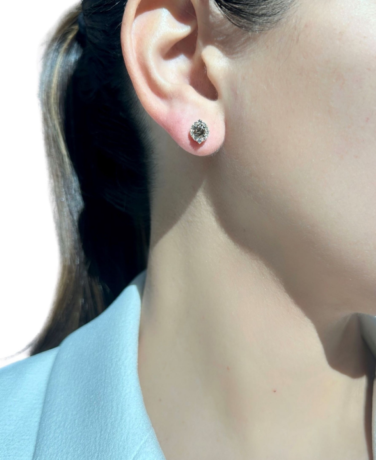 Le Vian Chocolate Diamond & Nude Diamond Halo Stud Earrings (3/4 Ct. T.w.) In 14k Gold (also Available In Wh In White Gold