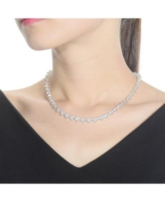 Sterling Silver Clear Cubic Zirconia Accent Necklace