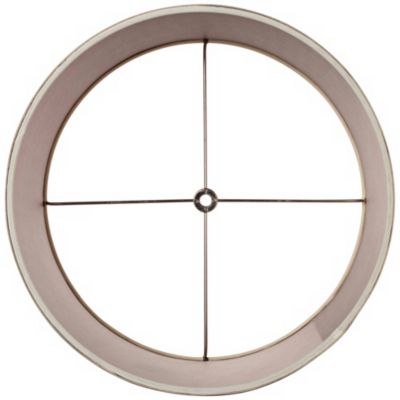 Natural Linen Medium Drum Lamp Shade 13" Top x 14" Bottom x 10" High (Spider) Replacement with Harp and Finial