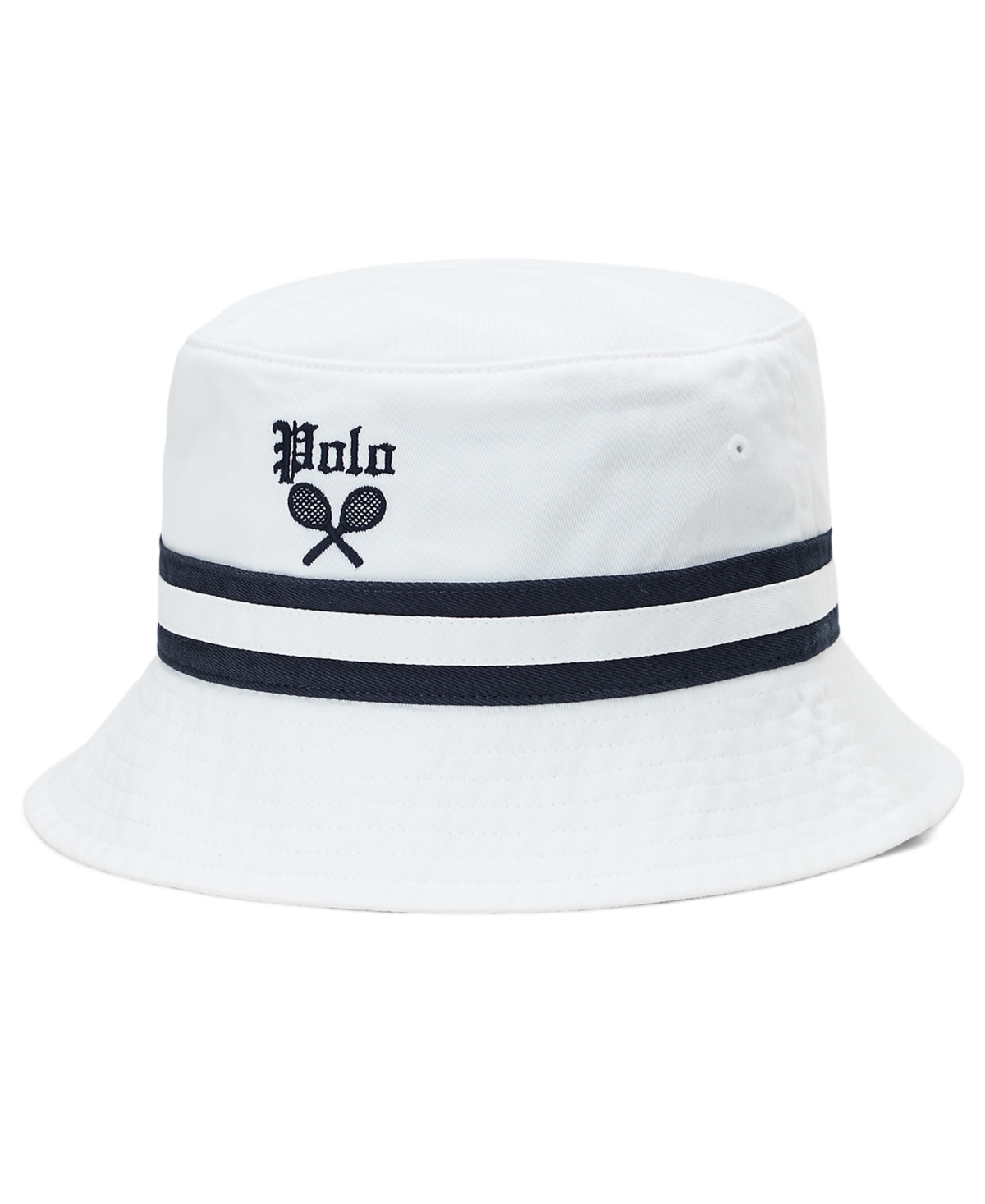 Polo Ralph Lauren Men's Striped-band Twill Bucket Hat In White