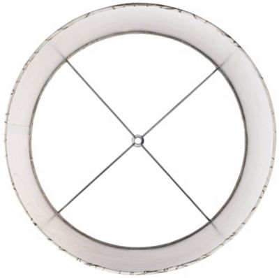 Set of 2 Drum Lamp Shades Off-White Silver Circles Medium 15" Top x 16" Bottom x 11" High Spider with Harp and Finial