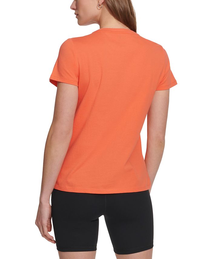 DKNY Women's Sport Embellished Logo Sweatshirt Red Size X-Large