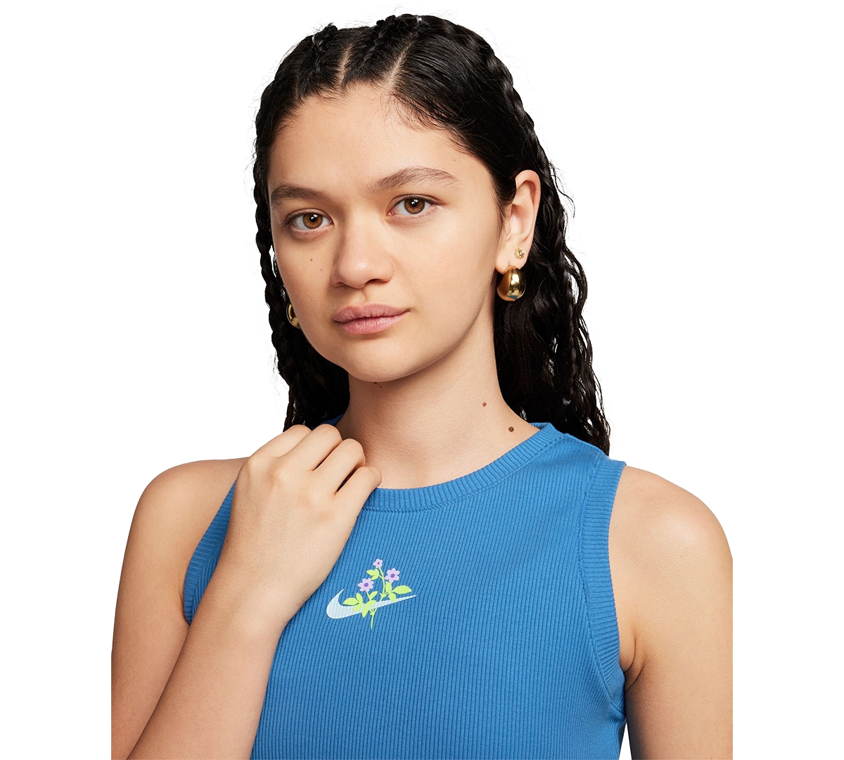 Nike Women's Sportswear Essential Cropped Ribbed Tank Top