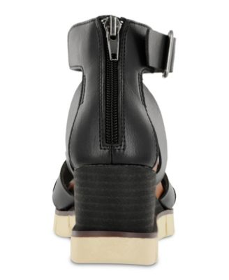 MIA Women's Lauri Faux Leather Ankle Strap Wedge Sandals – 3-Inch Heel, Vegan Leather - View #11