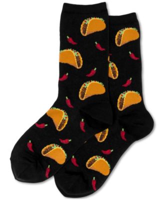 Hot Sox - Women's Tacos Printed Cushioned Crew Socks