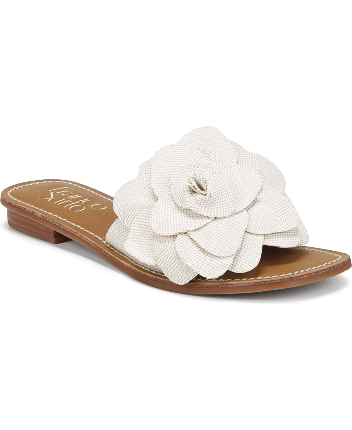 Shop Franco Sarto Women's Tina 4 Slide Sandals In Natural Beige Fabric