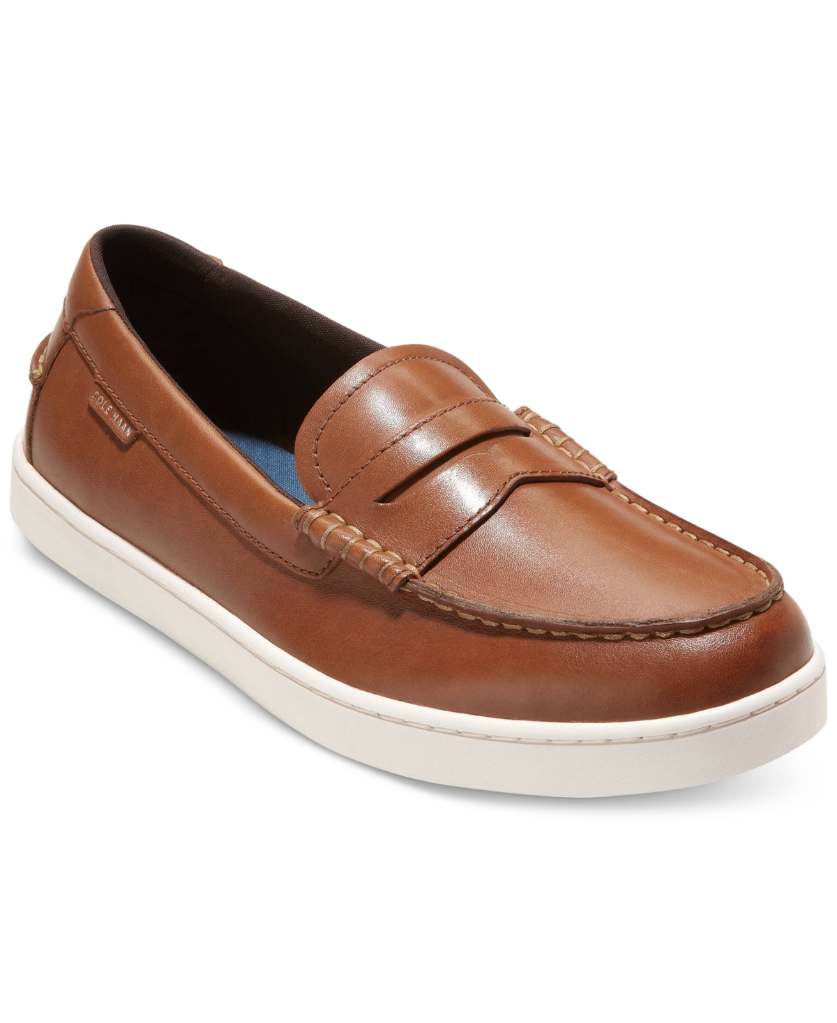 Shop Cole Haan Men's Nantucket Slip-on Penny Loafers In Ch British Tan,ivory