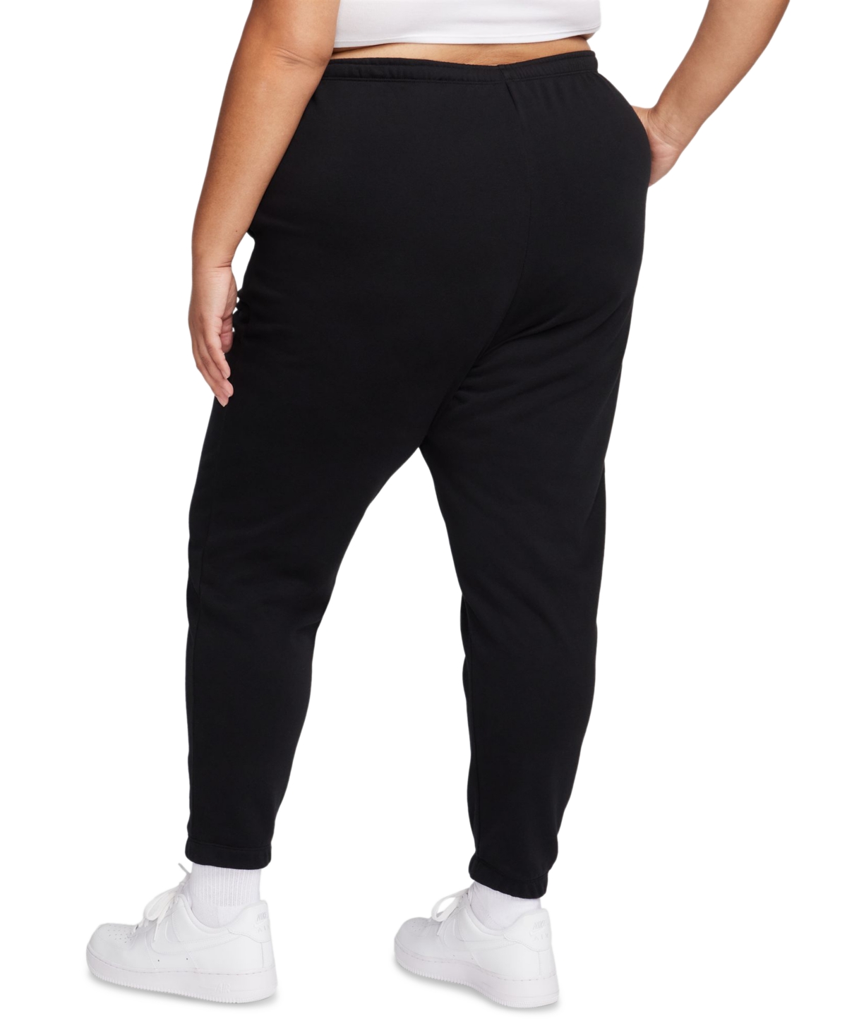 Nike Plus Size Sportswear Chill Terry Slim-Fit High-Waist French Terry Sweatpants -sail