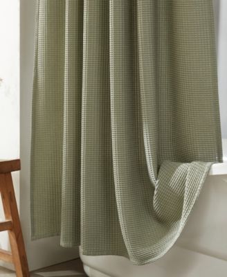 Waffle Solid Textured Shower Curtain, 70" x 72"