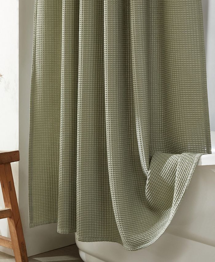 Calvin Klein Waffle Solid Textured Shower Curtain, 70" x 72" Macy's