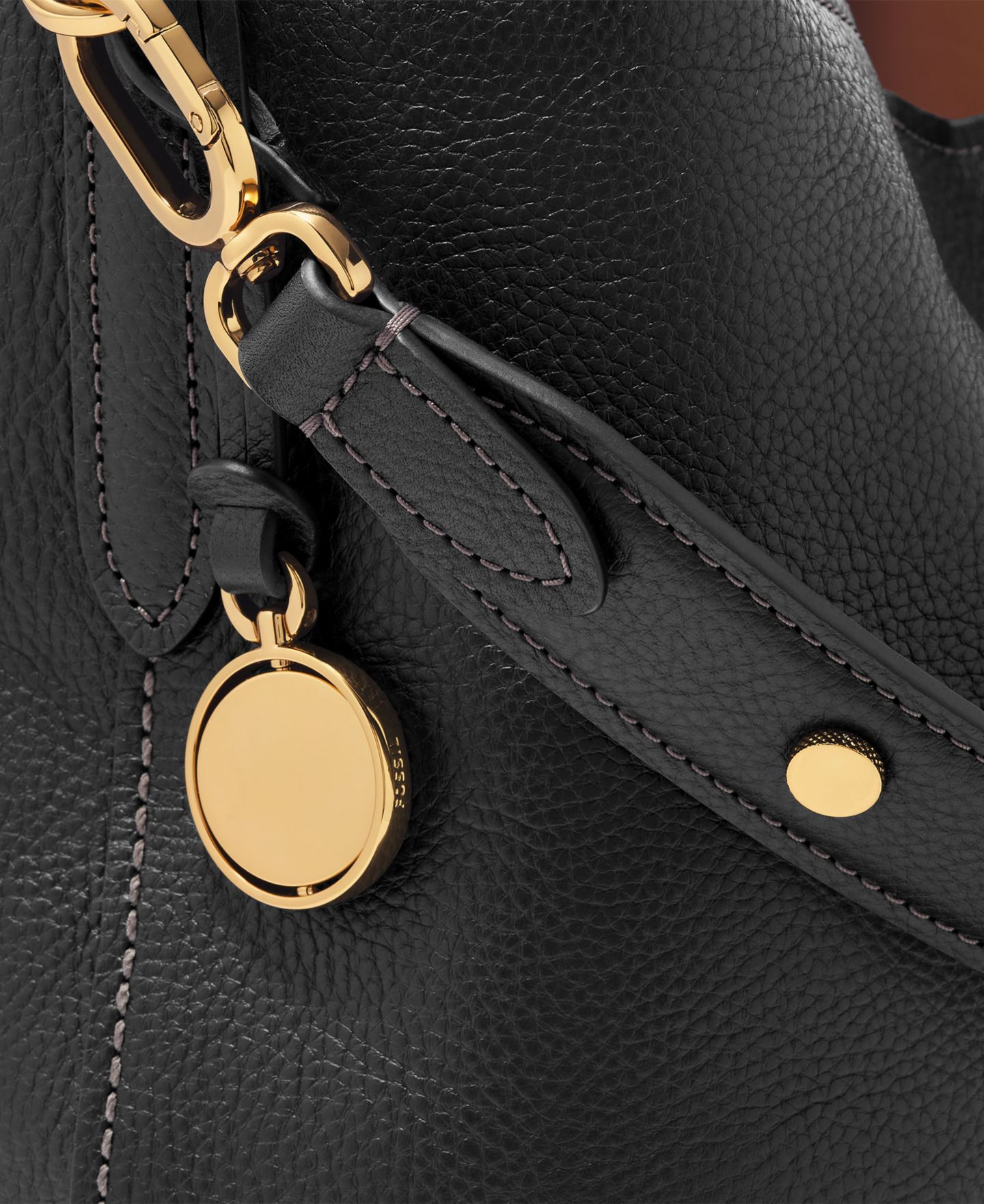 Женская сумка Fossil Jessie Bucket Shoulder, цвет: Чёрный — фото 5