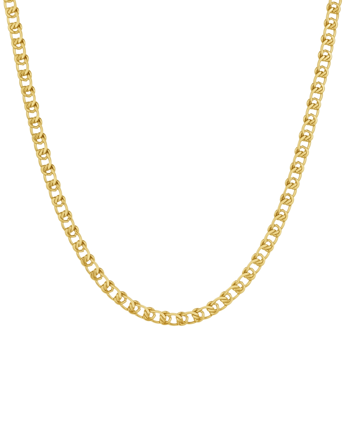 18K Gold Plated or Silver Plated Chain Necklace - Silver