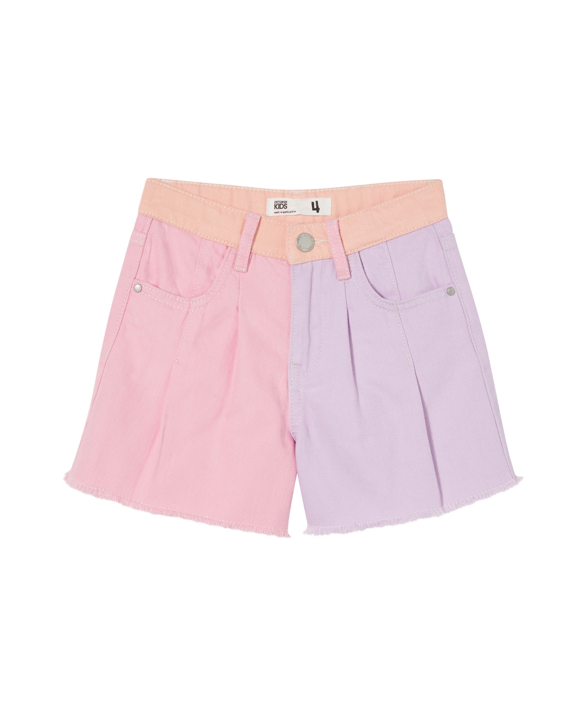 Shop Cotton On Toddler Girls Kyla Denim Shorts In Color Block