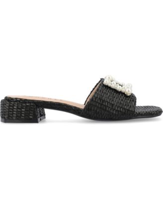 Women's Justina Ornamented Raffia Slide Sandals
