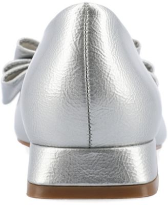 Women's Ophelia Bow Low Block Heel Dress Flats