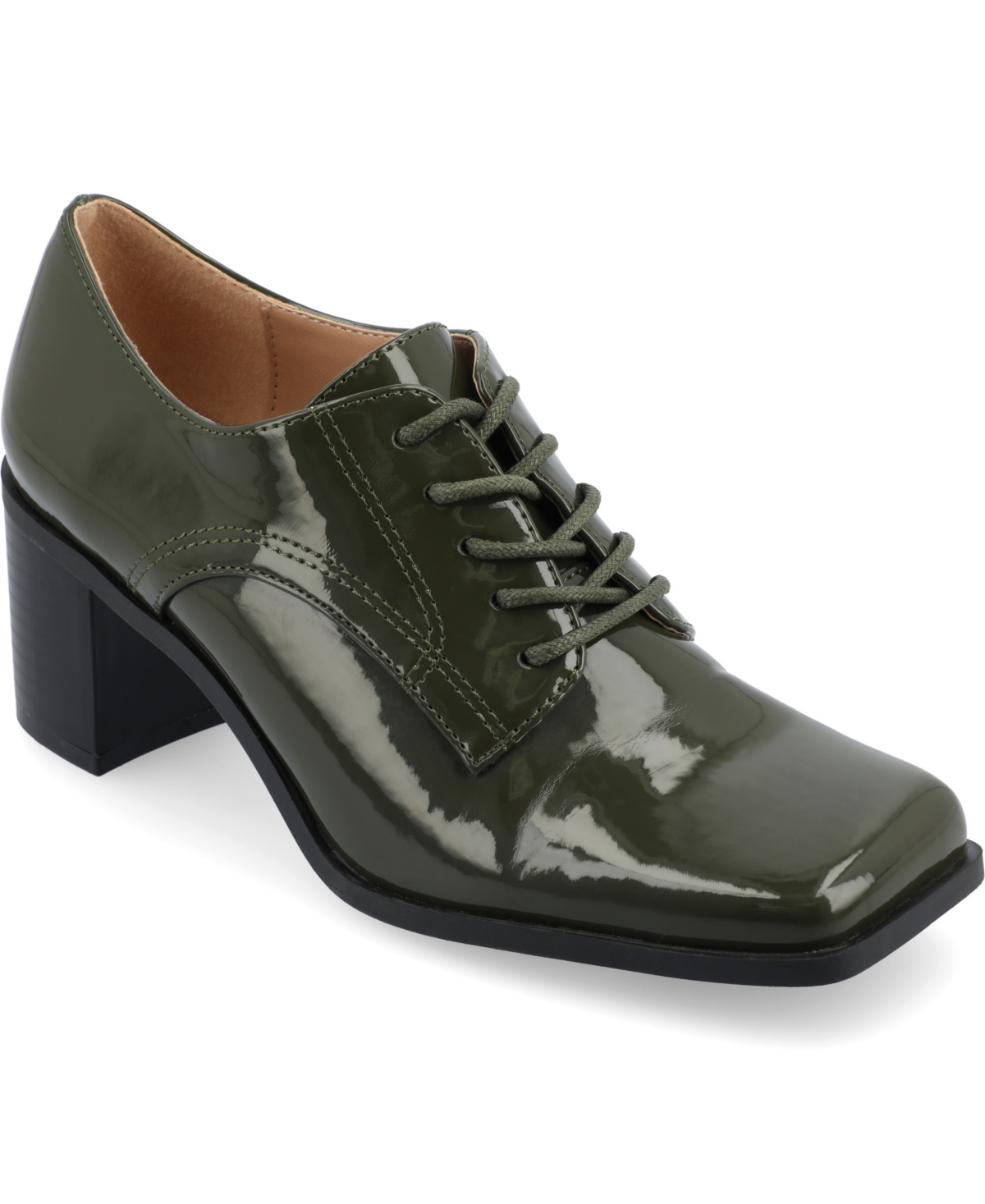 Shop Journee Collection Women's Sylvan Square Toe Loafers In Green