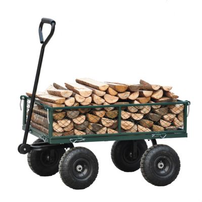 Streamdale Garden Cart for Effortless Firewood Transport (Green)