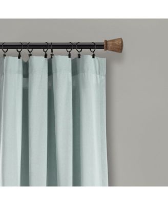 Linen Button Window Curtain - Single Panel  - Rustic and Modern Farmhouse Curtains
